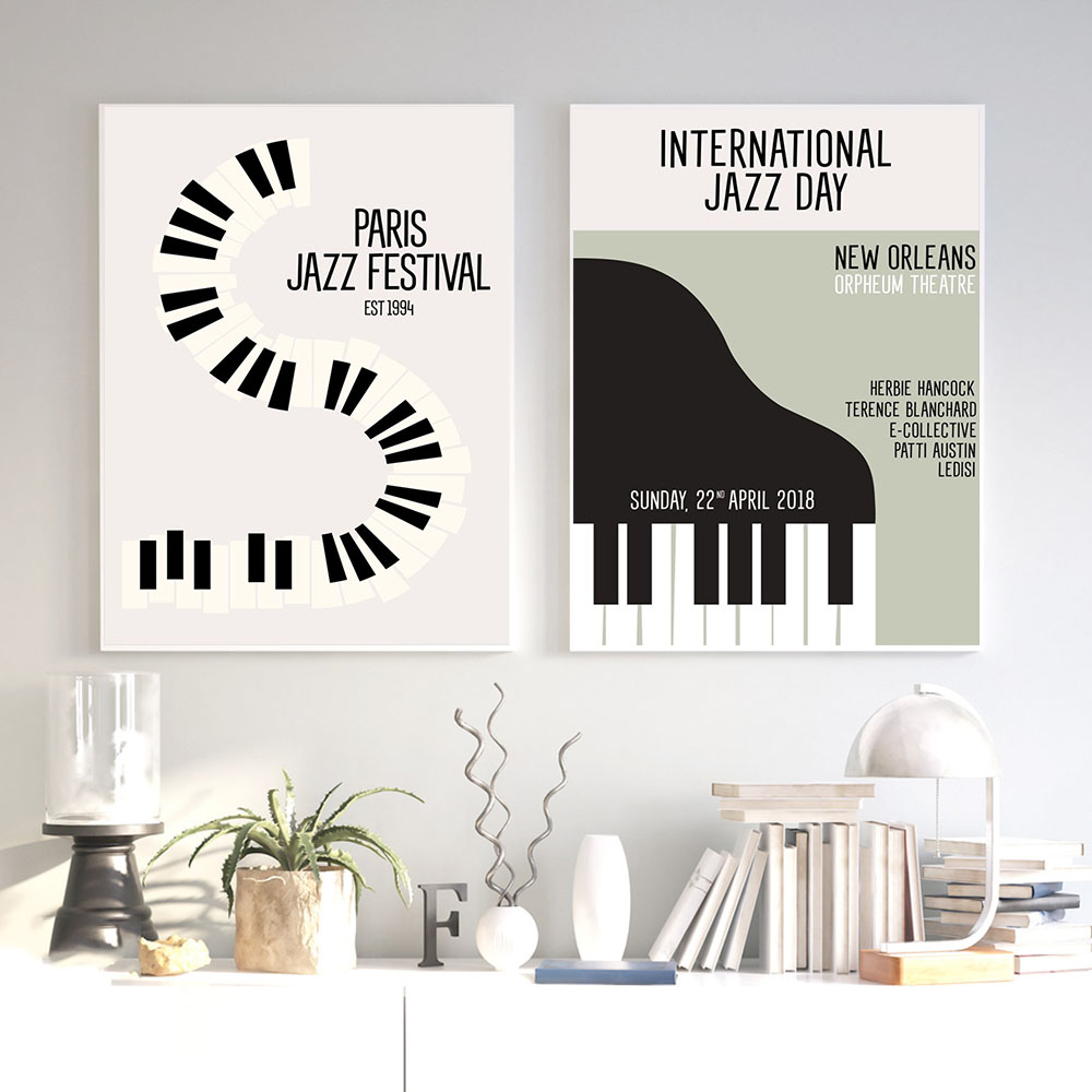 Picture Of Musical Instrument - 빈티지 갤러리 캔버스 회화 포스터 사진